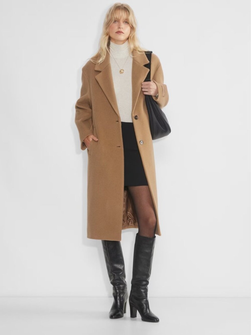 Aritzia Wilfred The Only Coat - Soft Virgin Wool & Cashmere